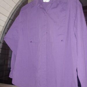 Mary McFadden Women's Blouse SZ 14 Purple